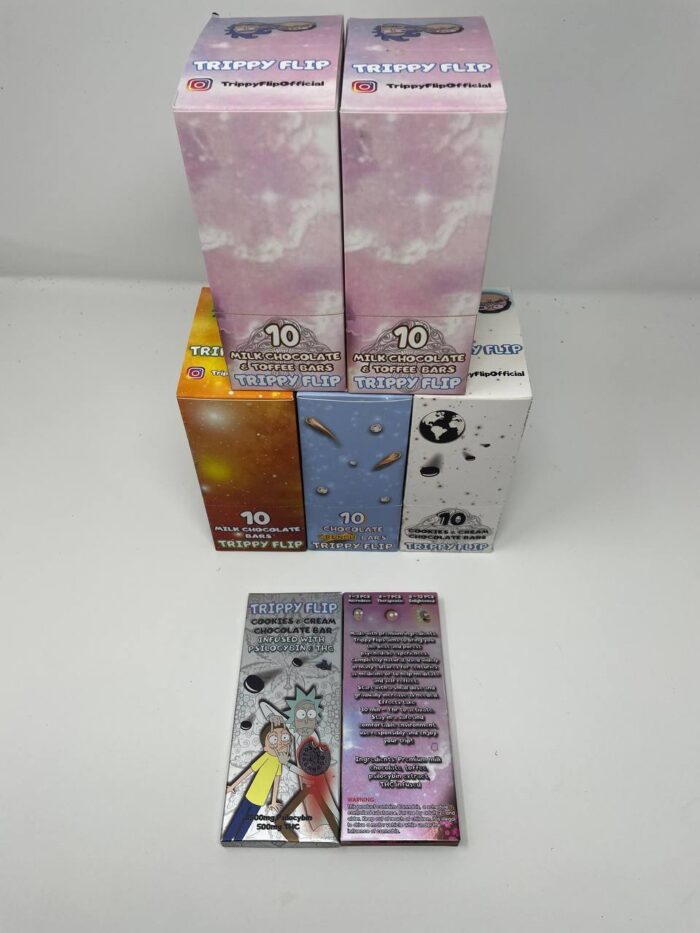 Trippy Flip Milk Chocolate – 3500mg Psilocybin & 500mg THC